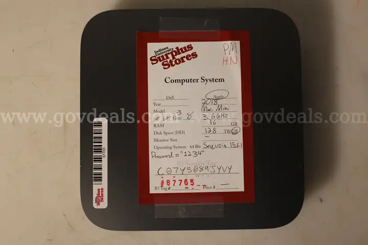 (1) Apple Mac Mini Desktop Computer