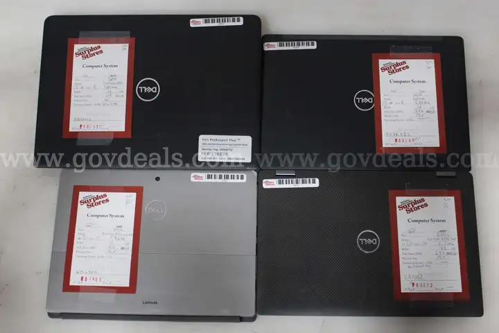 Lot of (4) Dell Latitude Laptops