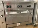 Lot of 2:  Vulcan 6-burner Gas Ranges - fire damage to one of them
