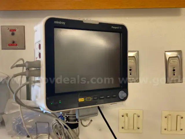 Lot of 3:  Mindray Passport 12 Patient Monitors - mounted to wall