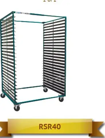 SATURN ROLLIN&#x27; SCREEN RACKER 40&#x22; DEEP, 25 SHELVES ADJUSTABLE (1 UNIT)