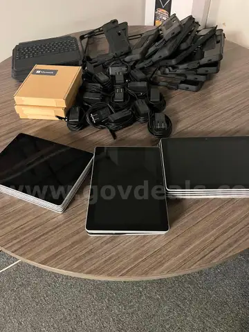 Microsoft Surface GOs w/ Chargers, Keyboards, Cases, and Pens - 15 Units ea.