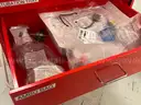 metal medical cart - red - 6-drawer - contains medical supplies (&#x22;crash cart&#x22;) plus a single patient use resuscitator