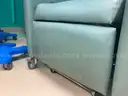 Padded reclining chairs on wheels - lot of 3 - reclining switch needs repair on all 3