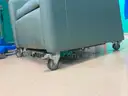 Padded reclining chairs on wheels - lot of 3 - reclining switch needs repair on all 3