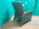 Padded reclining chairs on wheels - lot of 3 - reclining switch needs repair on all 3