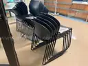 Lot of 43 stacking chairs