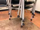 Lot of 43 stacking chairs