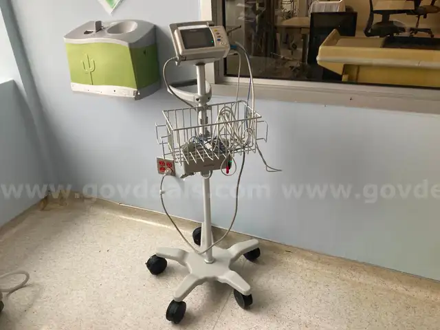 Lot of 5:  Nihon Kohden BSM-2354A and Philips IntelliVue MP2 Patient Monitors - mounted to wall