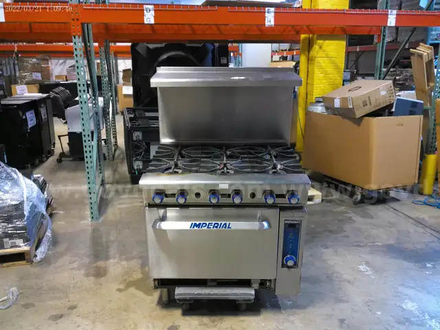 Imperial 6 Burner Gas Range w/ Convection Oven