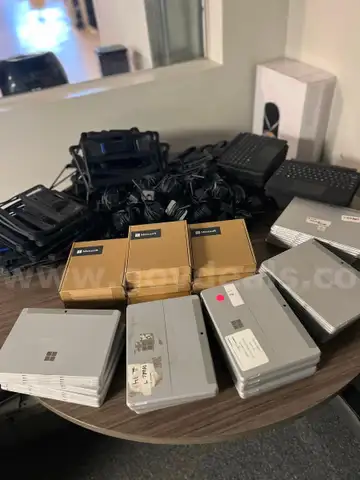 Microsoft Surface GOs, Chargers, Keyboards, Cases, and Pens - 50 Units ea.