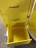 Harloff metal medical cart - yellow - 4-drawer (4) Units