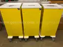 Lot of 3:  Harloff medical carts - all are yellow 4-drawer empty