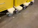 Lot of 3:  Harloff medical carts - all are yellow 4-drawer empty