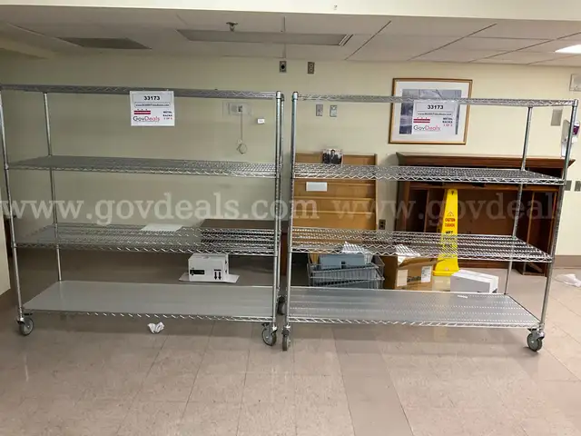Metal racks on wheels - lot of 2
