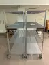 Metal racks on wheels - lot of 3