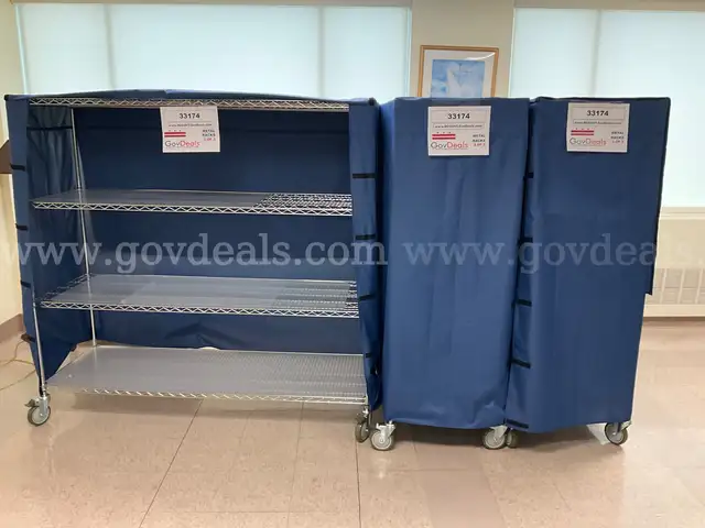 Metal racks on wheels - lot of 3