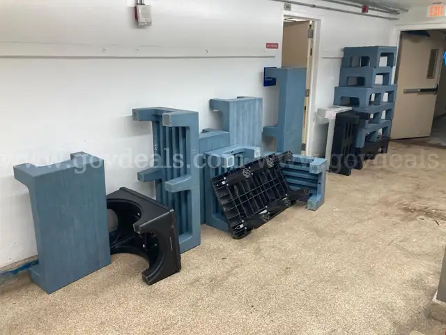 Lot of 18 Plastic Dunnage Racks