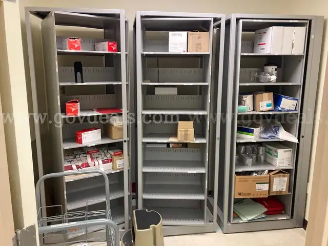 Set of 3 Datum EZ2 Rotary Action File Cabinets