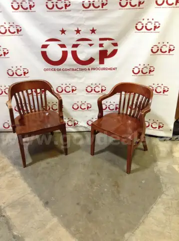 Wooded Armchairs - (Lot of 23)