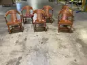 Wood Armchairs - (Lot of 6 )