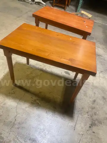 Small Wood Tables (Lot of 2)