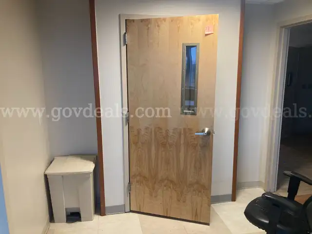 Solid Wood Door - 82 7/8 x 35 5/8 x 1 5/8 - with small window and lockset