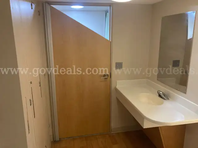 Lot of 4:  Solid Wood Doors - with lockset - specialty bathroom door from behavioral health unit