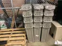 Lot of new rubbermaid trash cans - various styles - 60 units