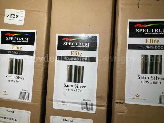 Lot of 3 Spectrum Elite Vinyl Folding Doors (48x80") - NEW IN BOX