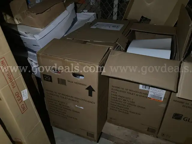 Lot of 2 Glacier Bay Elongated Bowl Toilets - NEW in OPEN BOXES