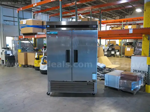 Blue Air BASF2 Commercial Freezer 49 Cu.Ft w/ 2 Solid Stainless Doors