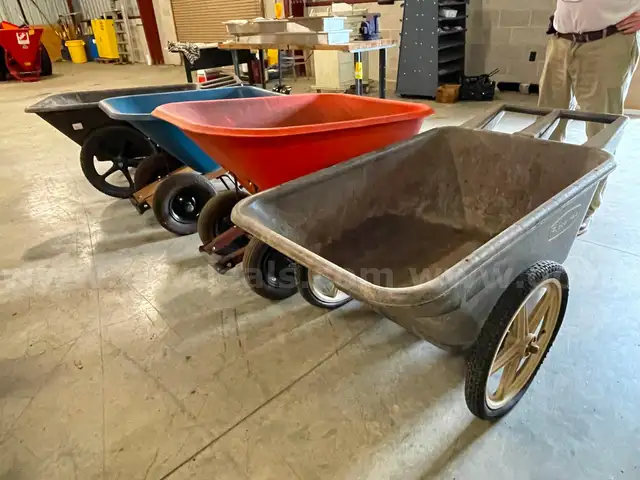 1 SET OF 4 WHEEL BARRELS - VARIOUS COLORS