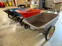 1 SET OF 4 WHEEL BARRELS - VARIOUS COLORS