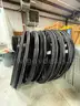 1 LOT OF [6]  72&#x22; LIGHTWEIGHT BLK ROUND FOLDING TABLES