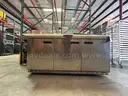 72&#x22; 3 Door Mega Top Front Breathing Refrigerated Sandwich Prep Table with 3&#x22; Casters