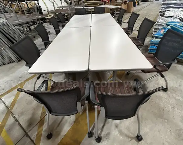 1 HUGE LOT OF COLLABORATIVE TABLES AND CHAIRS - GREAT SHAPE !!!!