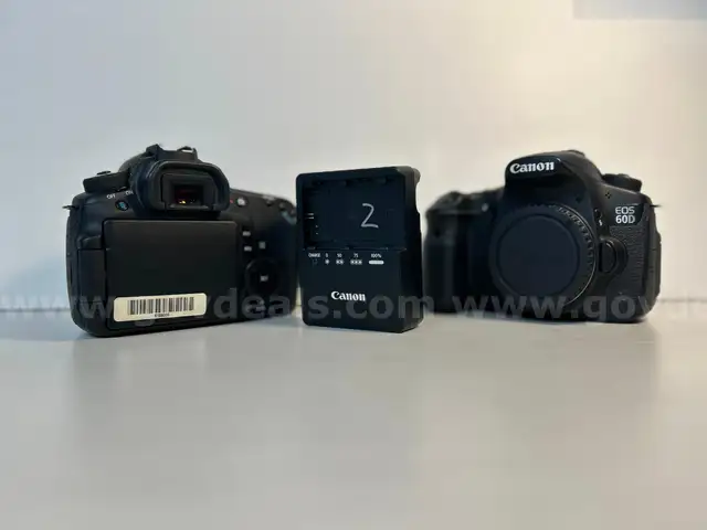 1 LOT OF  2 Canon EOS 60D Digital SLR Camera Body - Pre-Owned