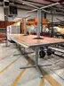 1 LOT OF 6 TABLES - 36 &#x22; SQUARE . LAM TOP / METAL BASE