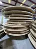 [1 LOT OF 6 ] 60&#x22; ROUND BANQUET LIGHT WEIGHT FOLDING  TAN TABLES