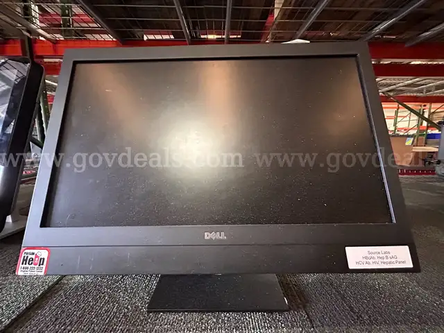 6 PALLETS OF VARIOUS DELL MONITORS - [ 70 + MINIMUM COUNT IN THIS BUNDLE] VARIOUS MODEL #'S & SIZES -SEE DETAILS