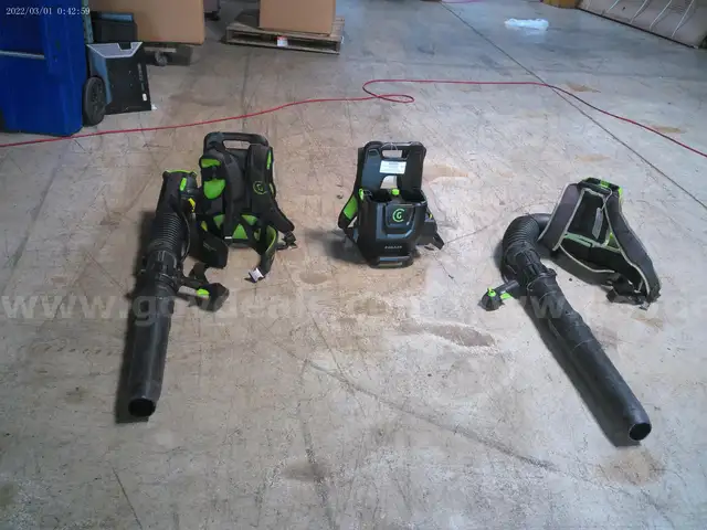 3 UNITS GREEN WORKS LEAF BLOWER &#x26; BATTERY CHARGER PAK