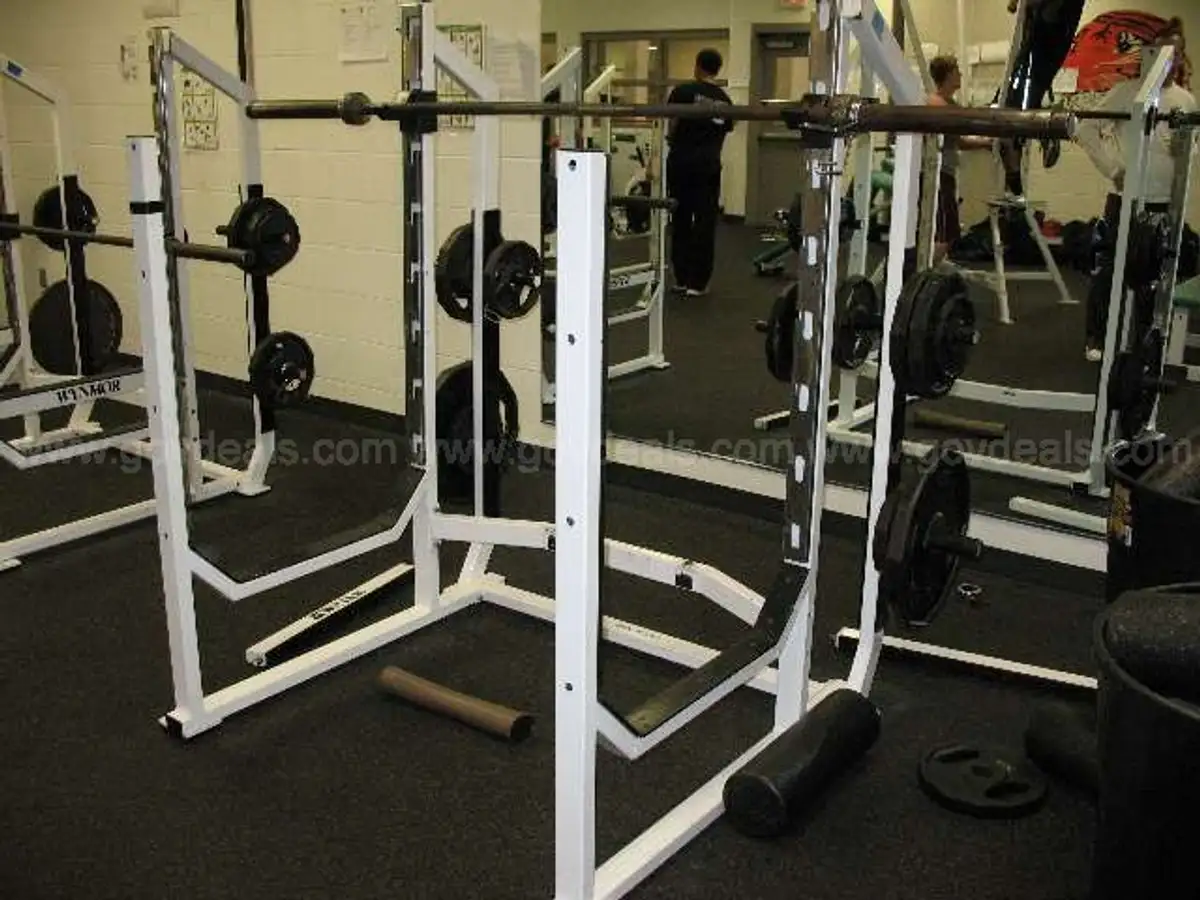 Husker power rack can be used for squat and bench press GovDeals