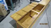 Wood bench with 2 lids