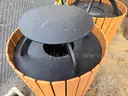Lot of Recycled Plastic Round Trash Cans