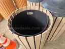 Lot of Recycled Plastic Round Trash Cans