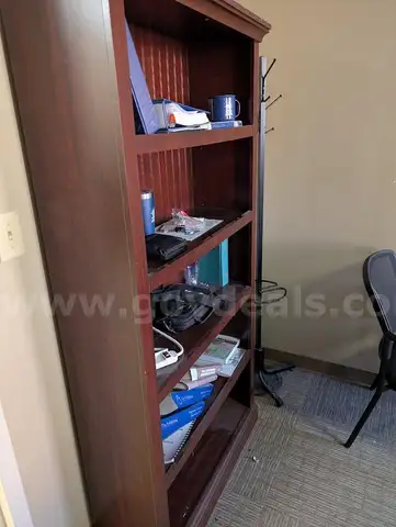 Room Set 2: 3 Desk with 3 Chairs and 1 Bookshelf