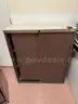 TWO BROWN CABINET BOOK CASE