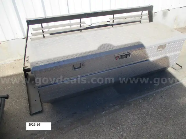 TRUCK TOOLBOX AND HEADACHE RACK (SURPLUS)