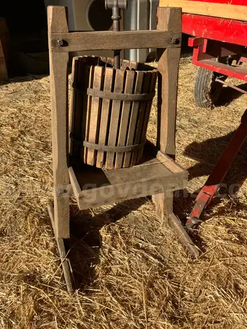 Antique Wooden Fruit Press